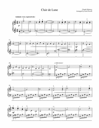Clair de Lune - for Easy Piano