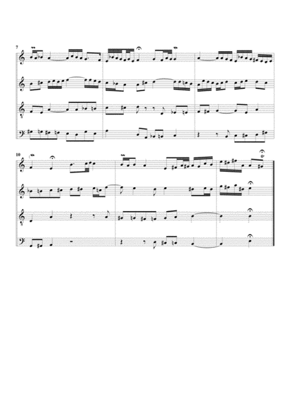 Das alte Jahr vergangen ist, BWV 614 from Orgelbuechlein (arrangement for 4 recorders)