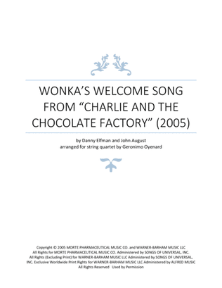 Book cover for Wonka's Welcome Song