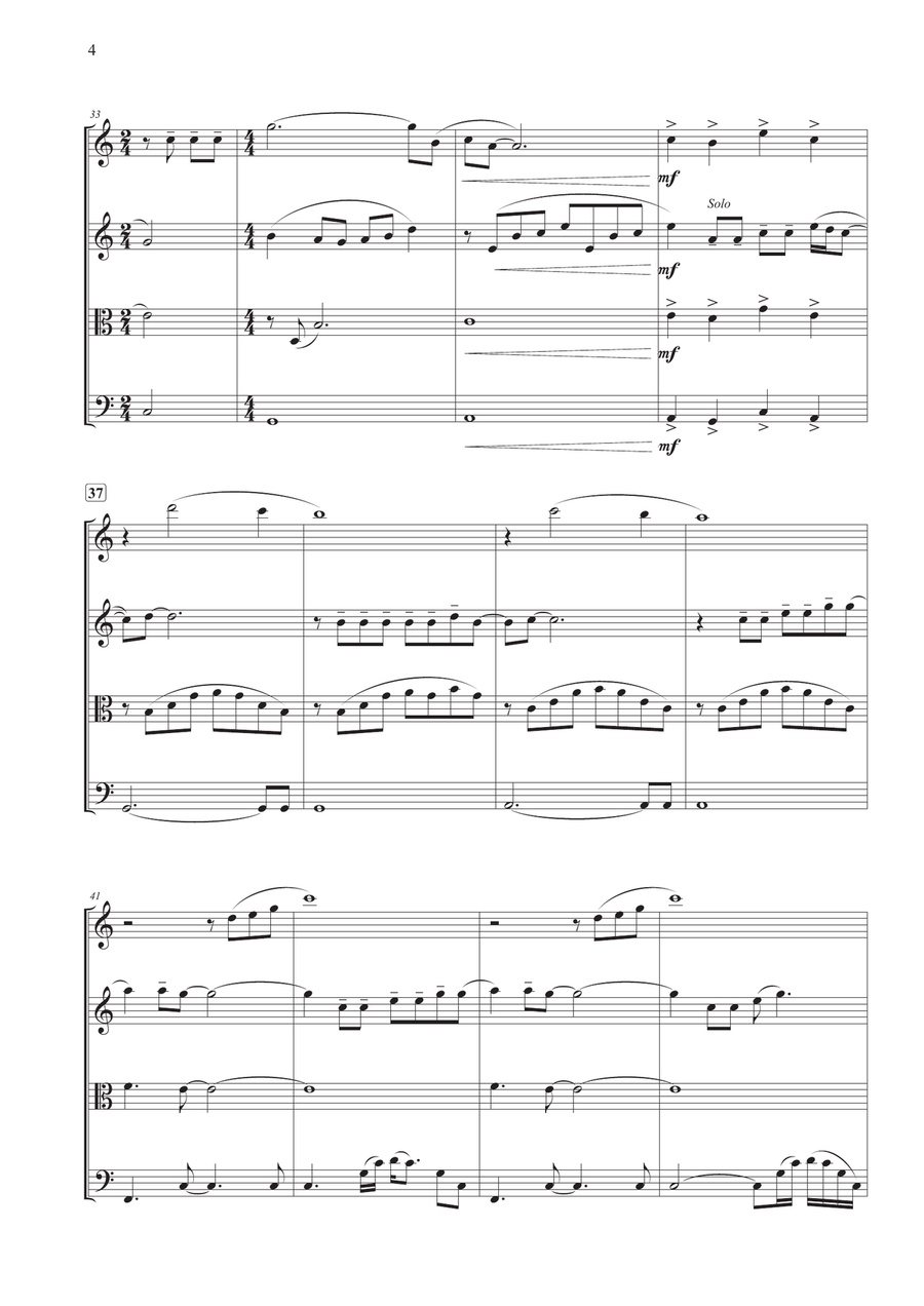The Sound Of Silence String Quartet scores gallery preview page 4