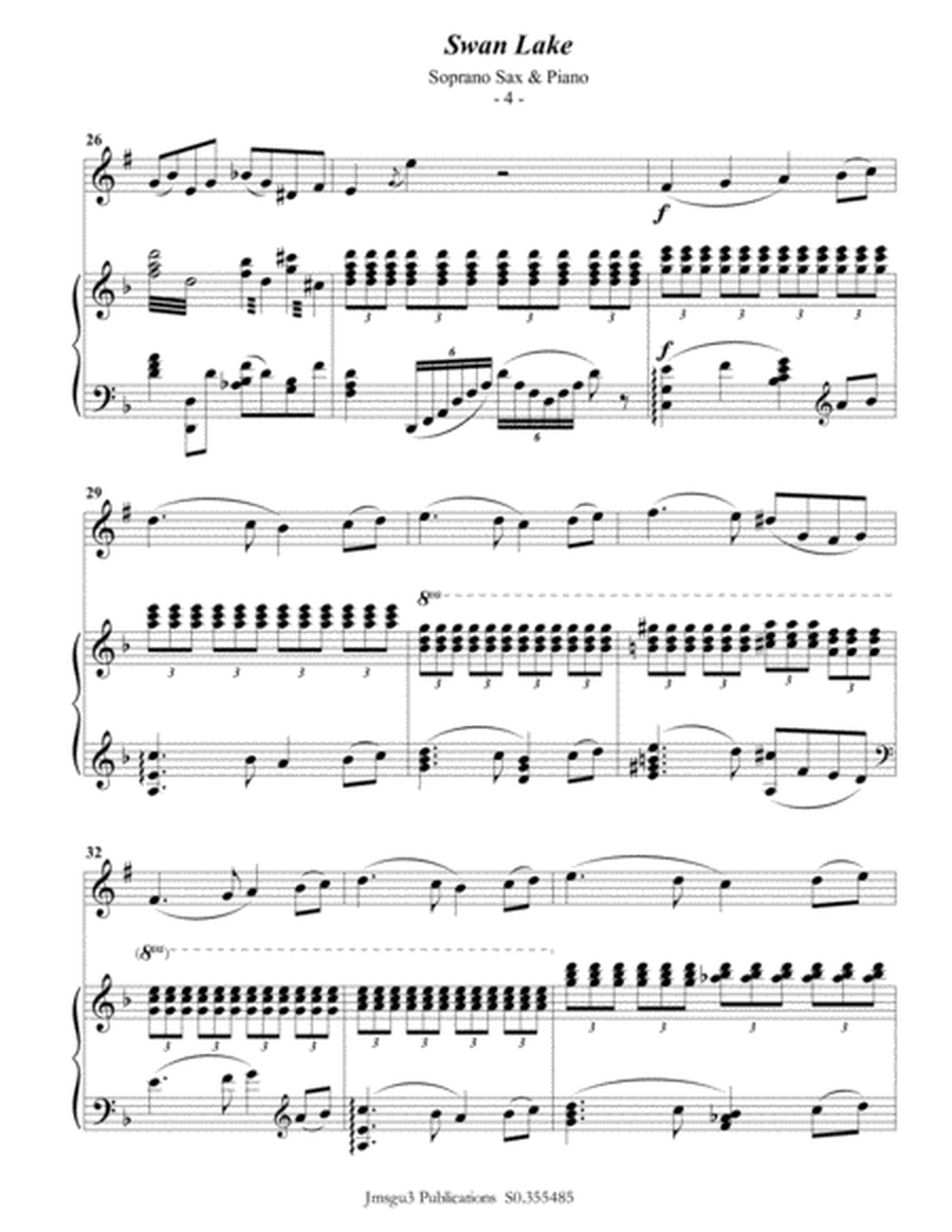 Tchaikovsky: Scene 10 from Swan Lake for Soprano Sax & Piano image number null