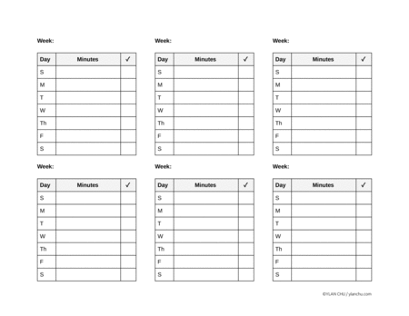 Practice Journal Log Tracker Sheets
