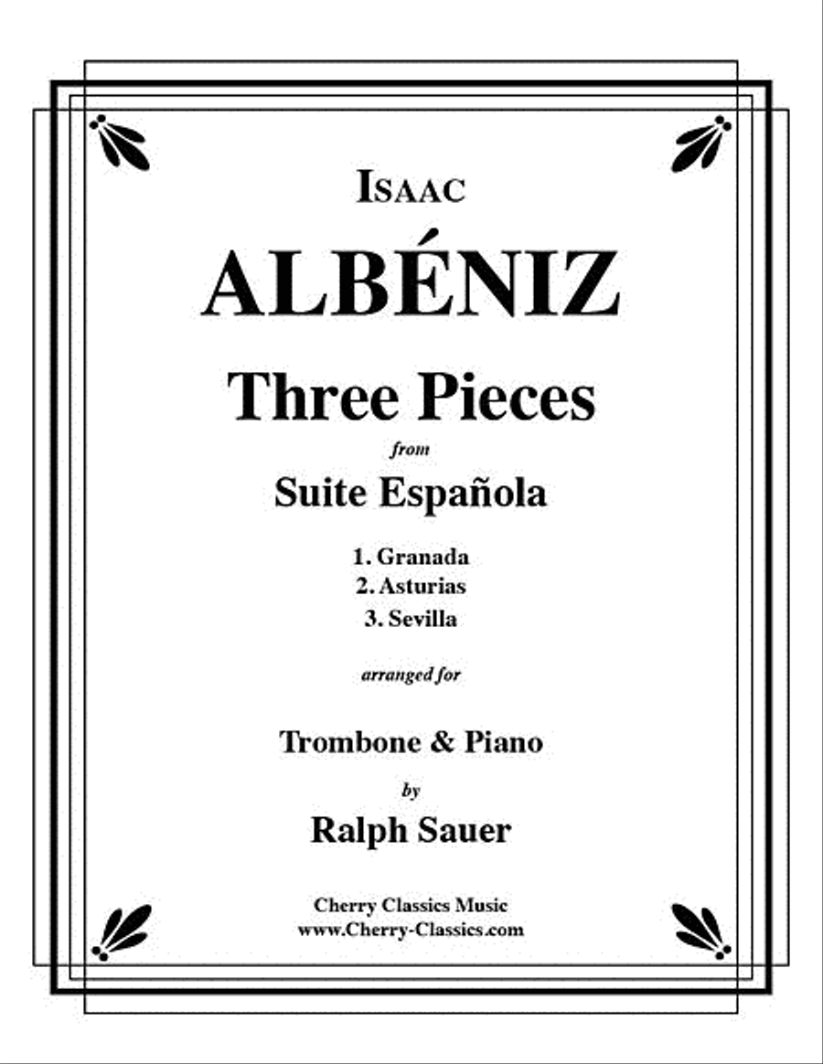Three Pieces from Suite Espanola for Trombone & Piano Piano Accompaniment scores gallery preview page 1