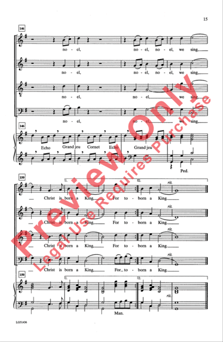 Noel We Sing Noel We Sing 4-Part scores gallery preview page 15