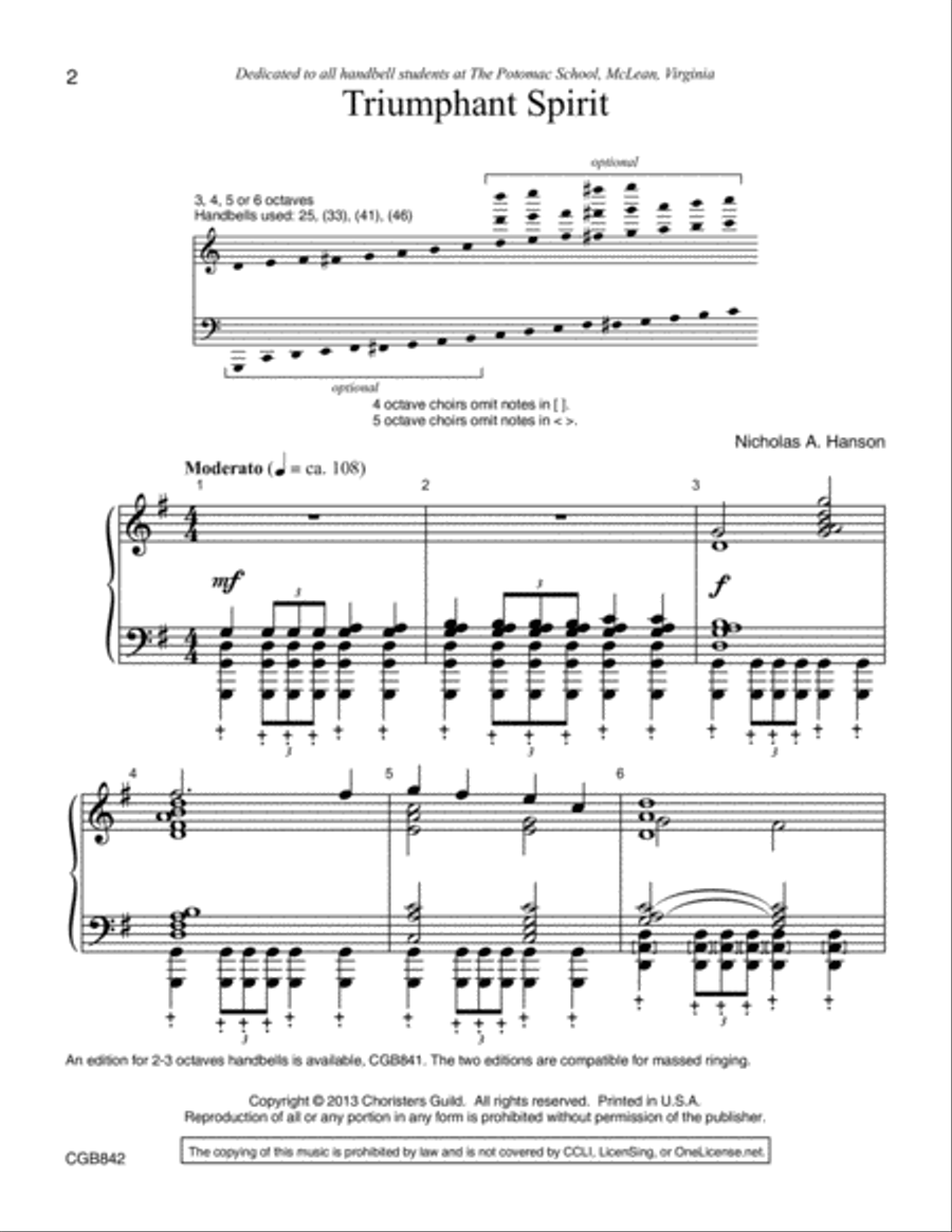 Triumphant Spirit (3-6 octaves) 5-Octaves scores gallery preview page 2