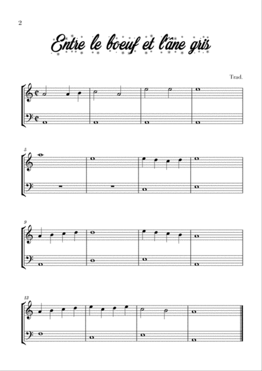 10 Easy Christmas Carols for Flute and Cello Beginners (Music for Children) Flute scores gallery preview page 4