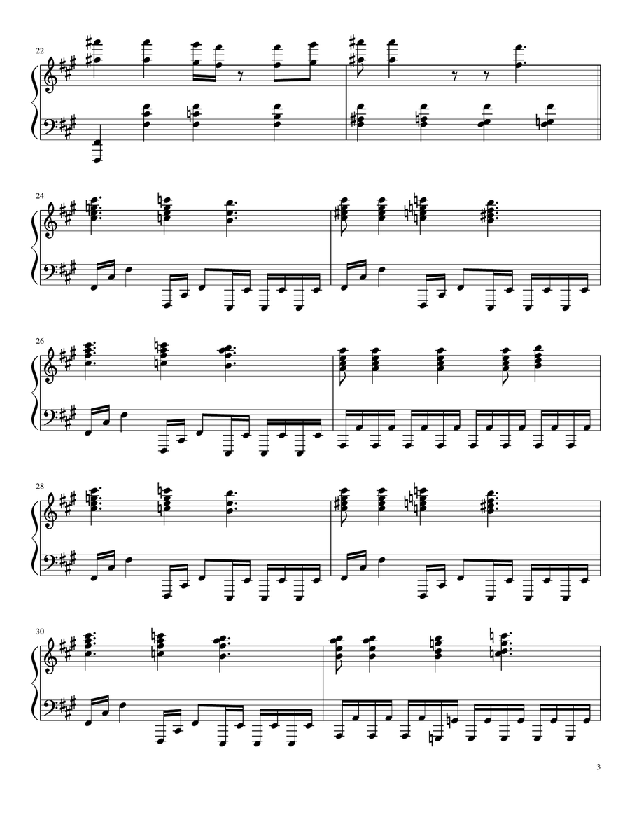 Living Dead Girl Piano Solo scores gallery preview page 3