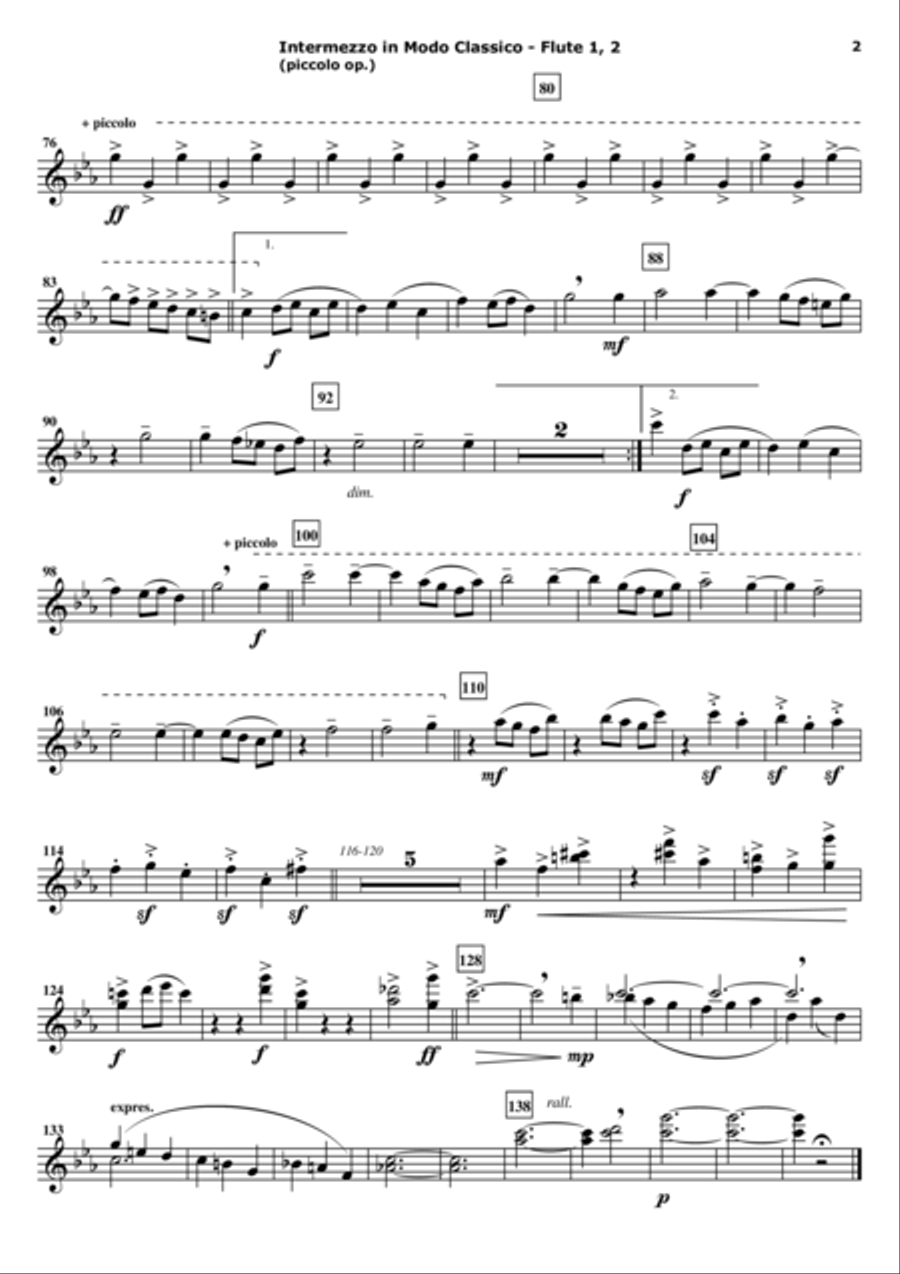 Intermezzo in Modo Classico - Set of Parts Concert Band scores gallery preview page 2