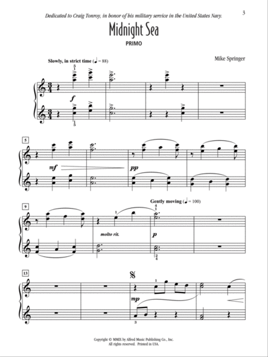 Midnight Sea Midnight Sea Small Ensemble scores gallery preview page 3