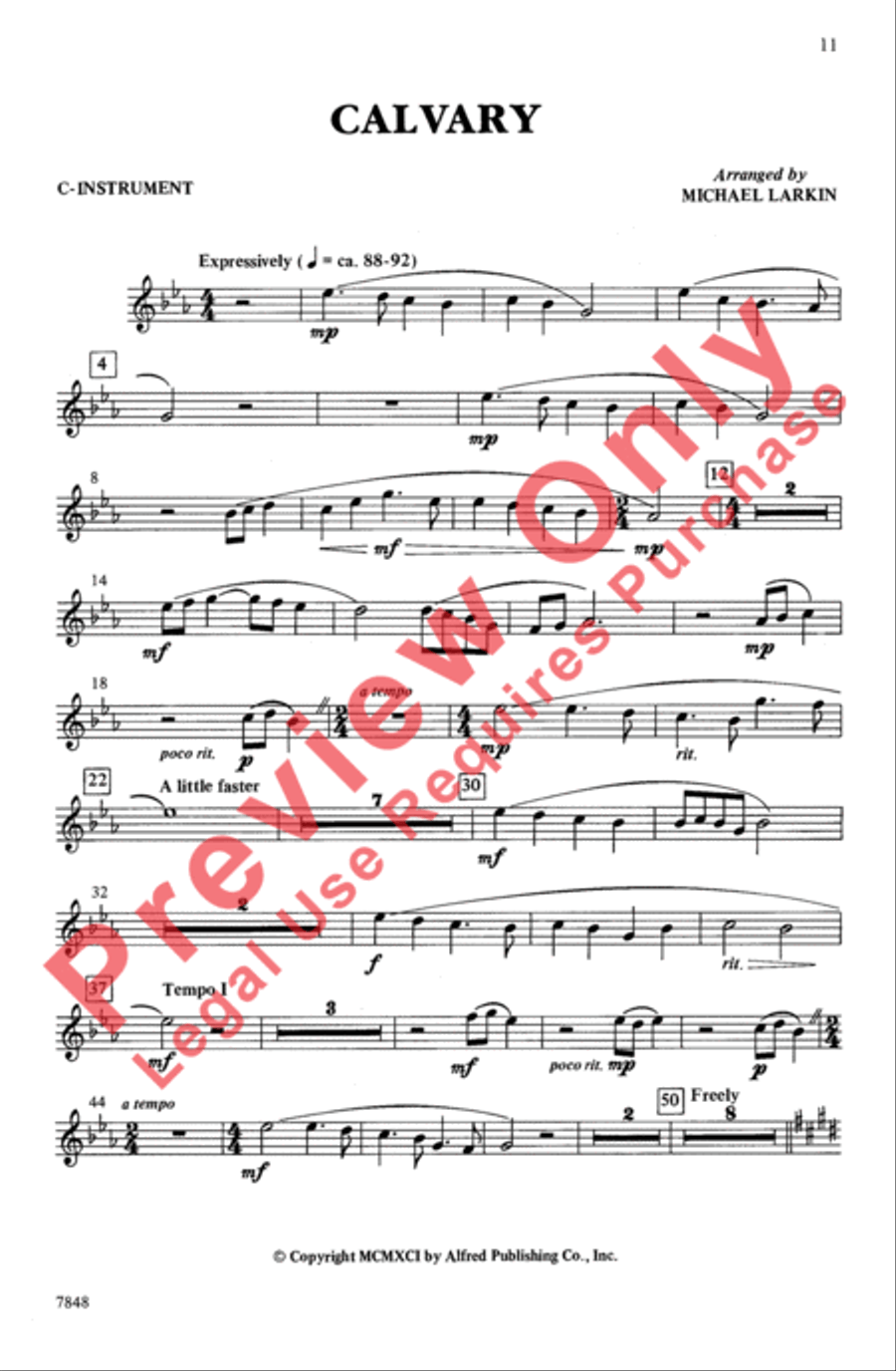 Calvary Calvary 4-Part scores gallery preview page 11