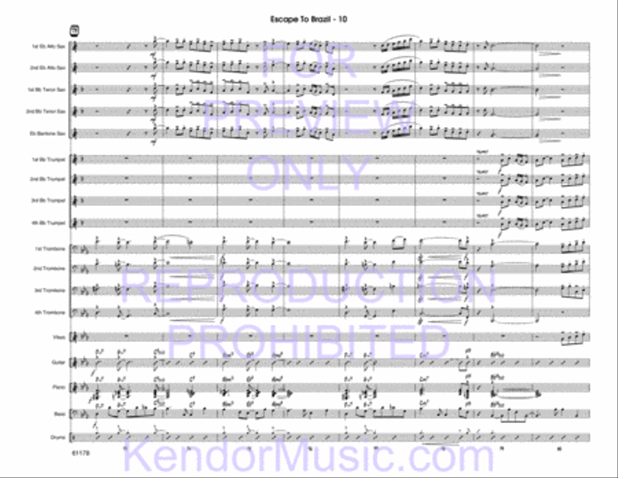 Escape To Brazil Escape To Brazil Jazz Ensemble scores gallery preview page 11