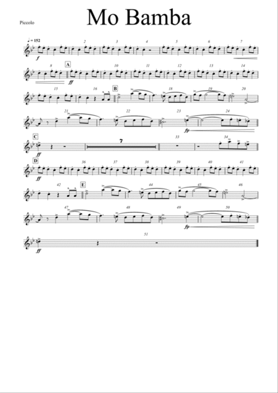 Mo Bamba Marching Band scores gallery preview page 4