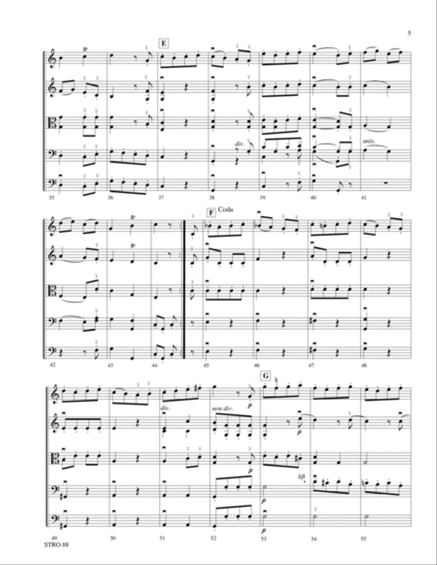 Divertimento No. 12, K. 252: Presto (Finale, 4th movement) Orchestra scores gallery preview page 4