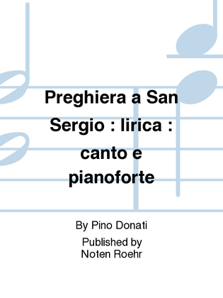 Book cover for Preghiera a San Sergio