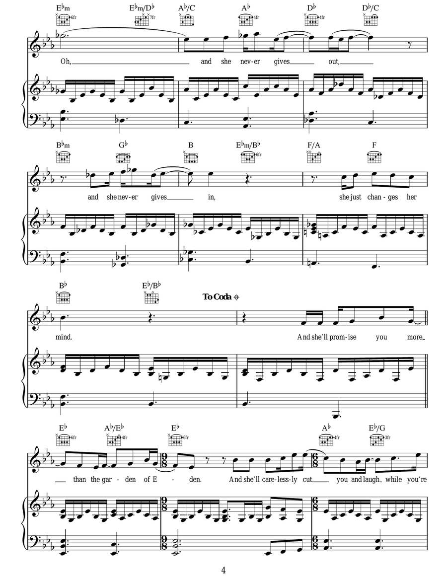 She's Always A Woman Acoustic Guitar scores gallery preview page 4