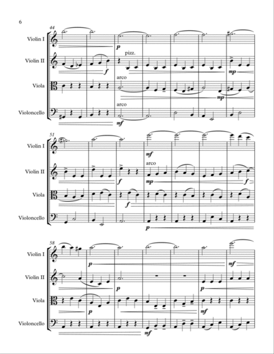Curse of the Columbina String Quartet scores gallery preview page 6