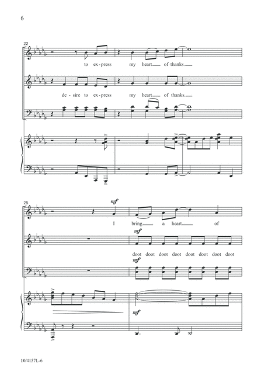 I Bring a Heart of Thanks 4-Part scores gallery preview page 7