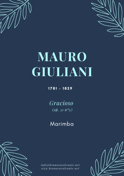 Gracioso Op 51 n2 (Mauro Giuliani) for Marimba image number null