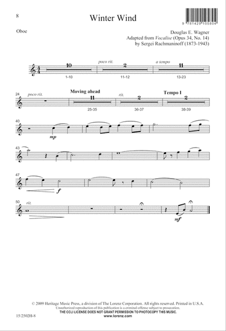 Winter Wind Winter Wind 4-Part scores gallery preview page 9