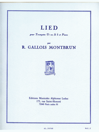 Book cover for Lied (trumpet & Piano)