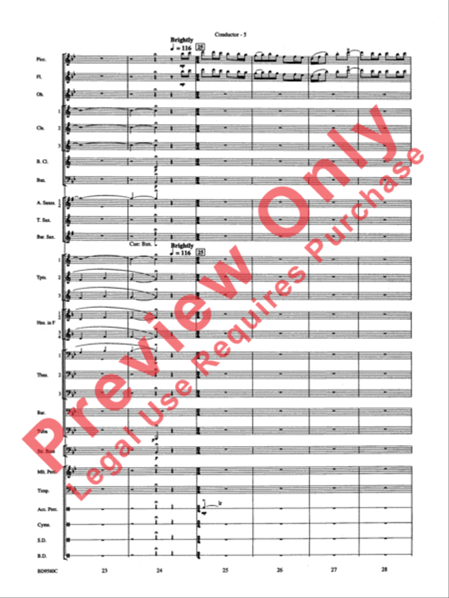 Waterdance Concert Band scores gallery preview page 7