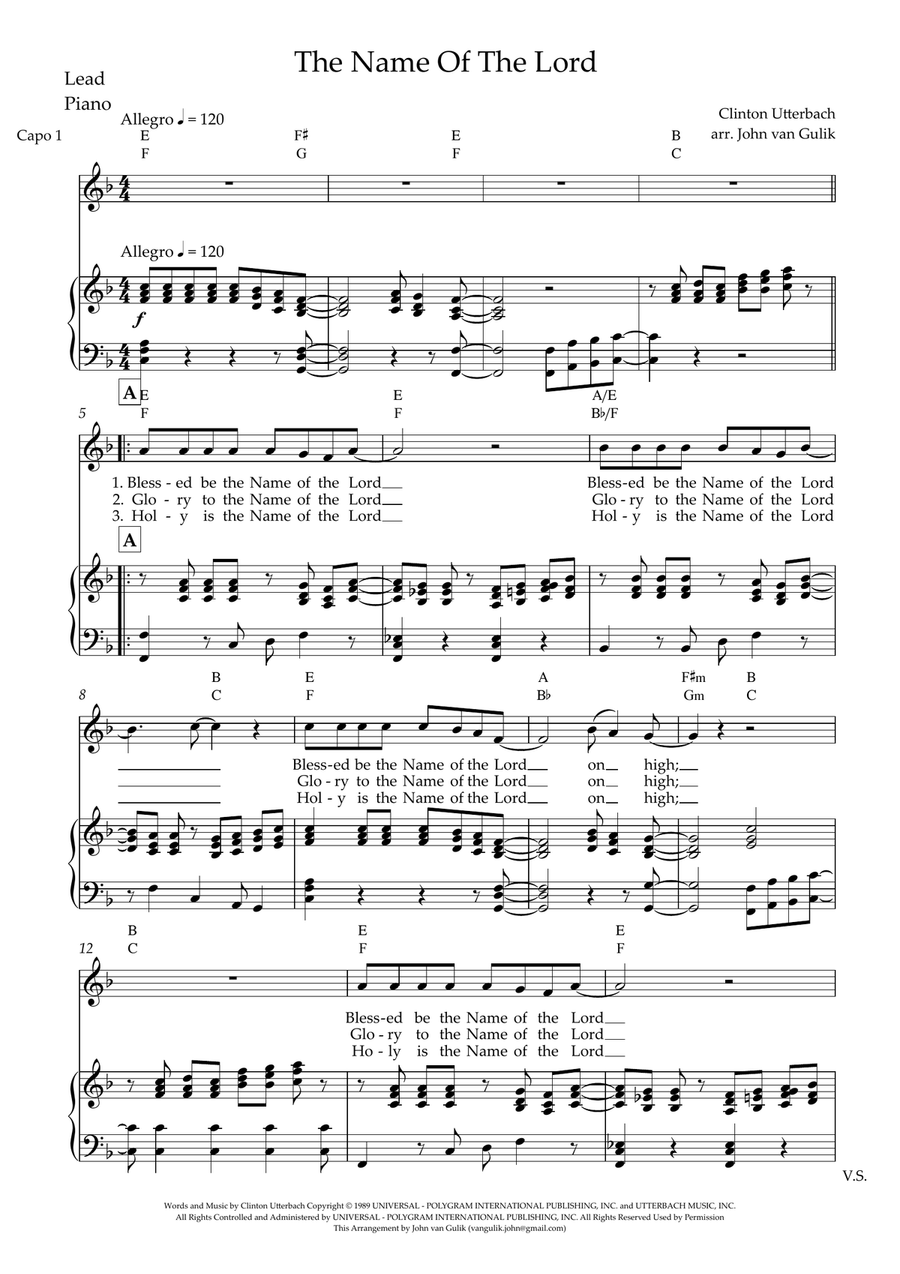 Blessed Be The Name Of The Lord Small Ensemble scores gallery preview page 5