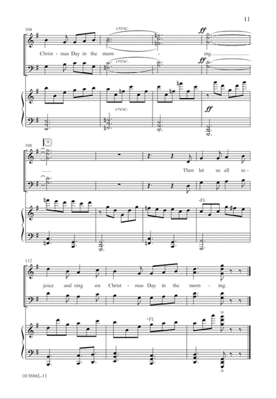 I Saw Three Ships 4-Part scores gallery preview page 11