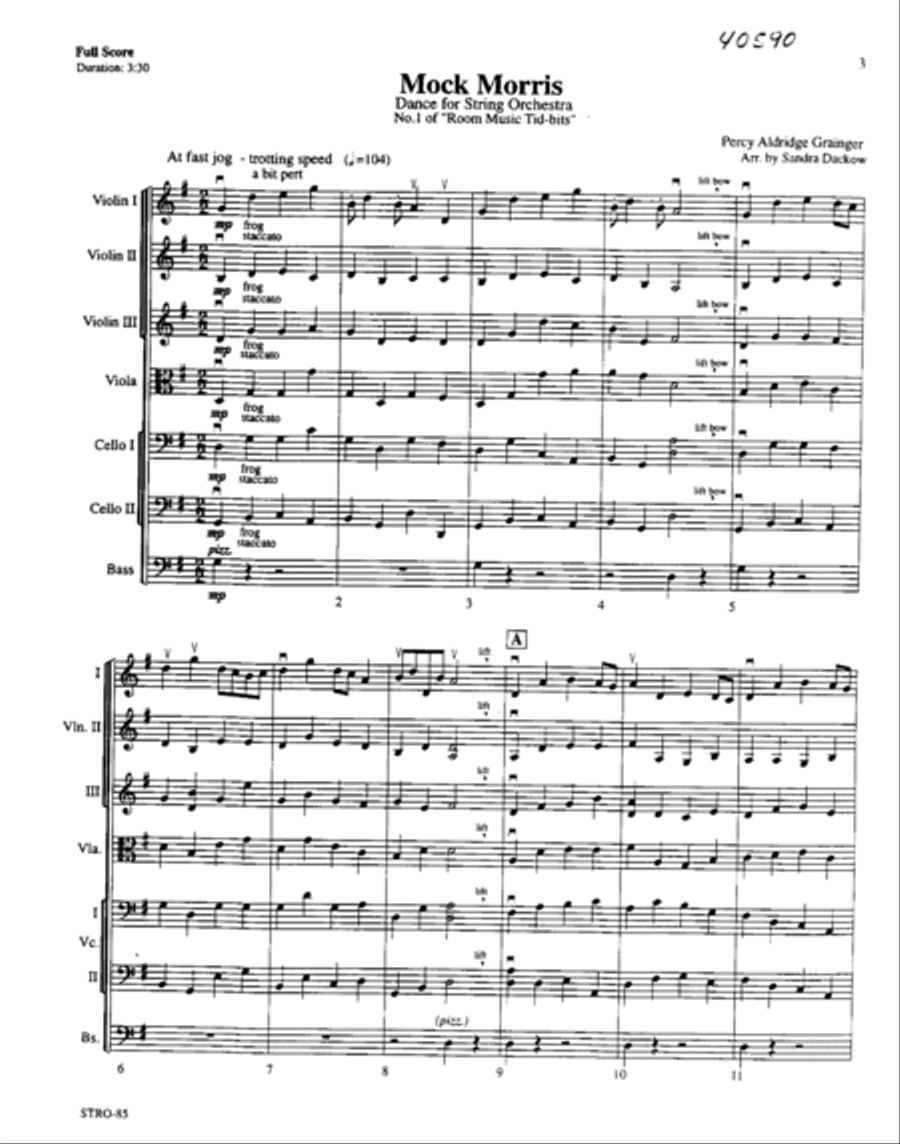 Mock Morris Mock Morris Orchestra scores gallery preview page 2