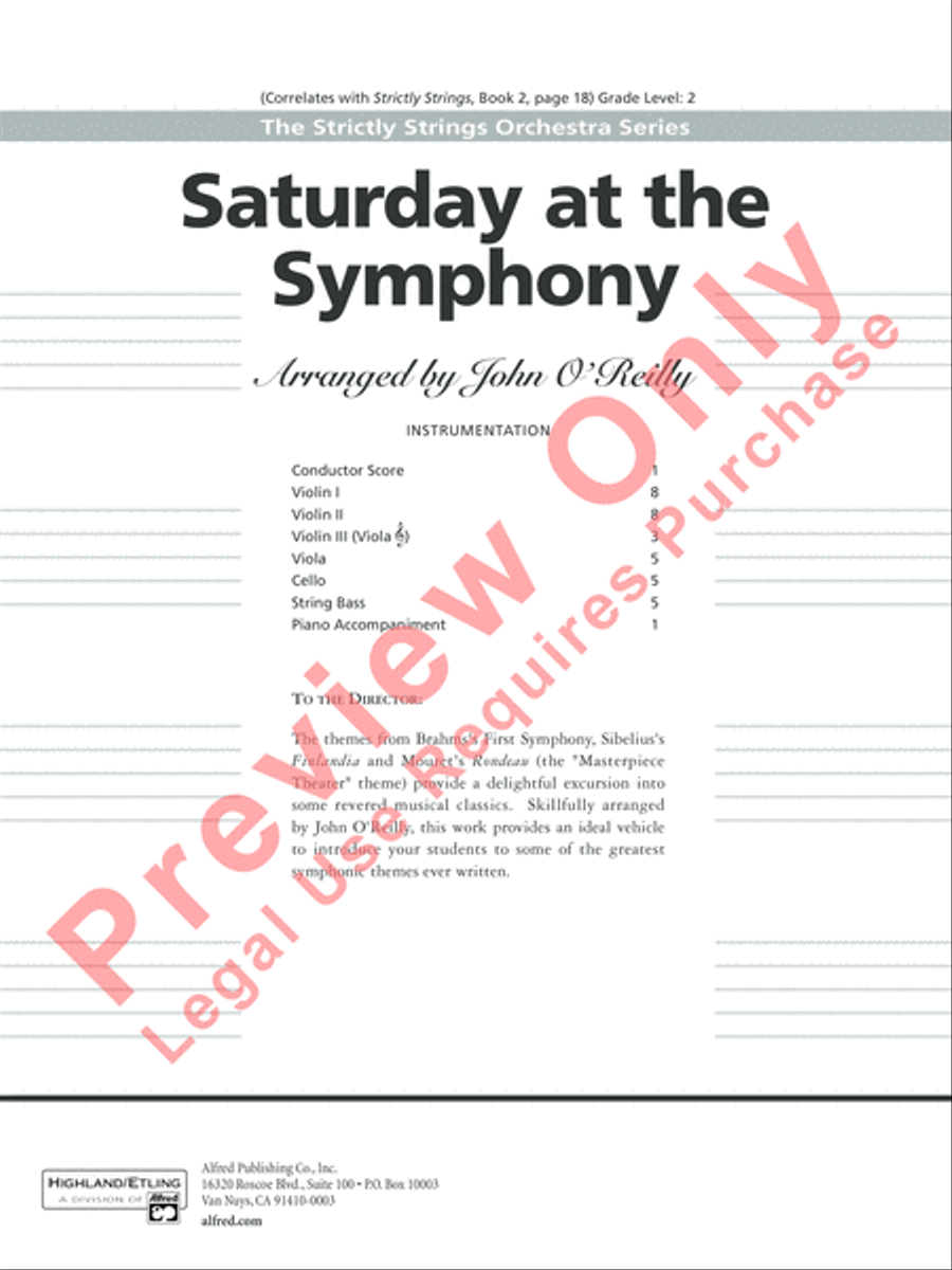 Saturday at the Symphony String Orchestra scores gallery preview page 2