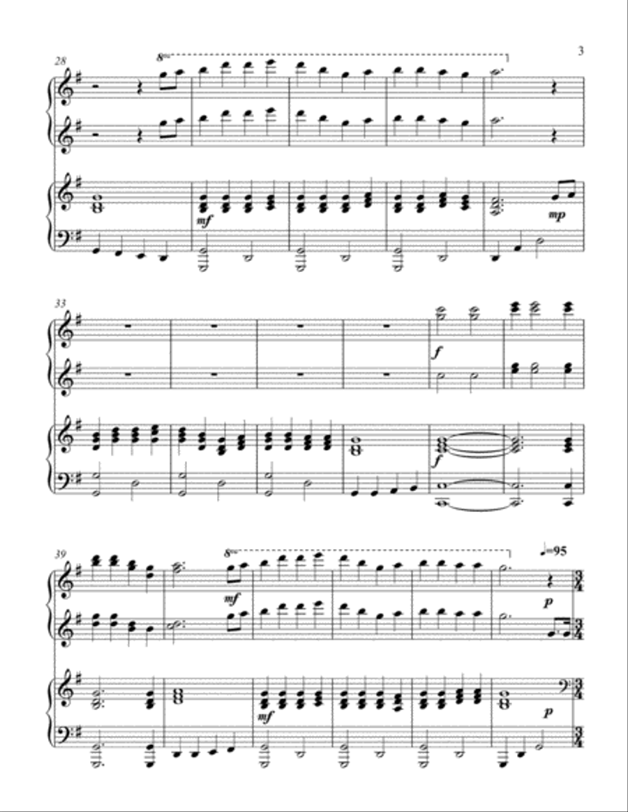The Ladies of Folk Medley (1 piano, 4 hand duet) Piano Method scores gallery preview page 4