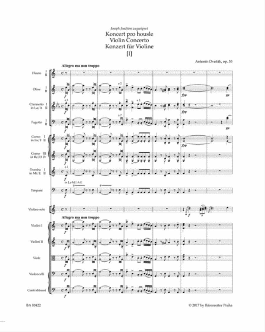 Concerto in A minor for Violin and Orchestra op. 53 (score) Orchestra scores gallery preview page 2