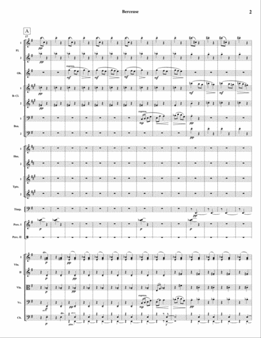 Berceuse for Orchestra (Maurice Ravel) - Score and Parts Small Ensemble scores gallery preview page 3