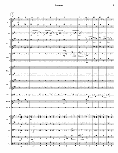 Berceuse for Orchestra (Maurice Ravel) - Score and Parts image number null
