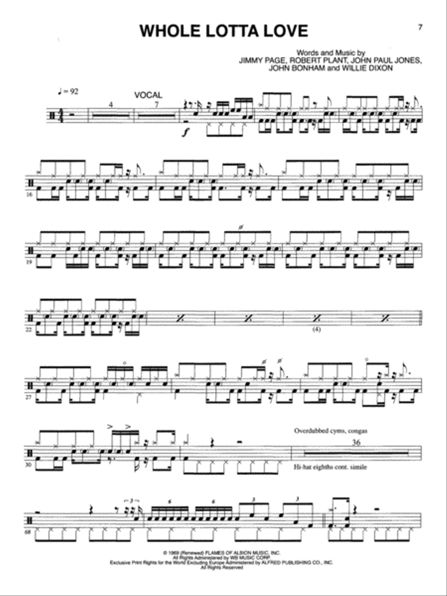 Led Zeppelin -- II Platinum Drums Drum Set scores gallery preview page 3