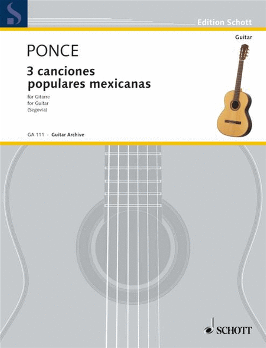 Tres canciones populares mexicanas Classical Guitar scores gallery preview page 1
