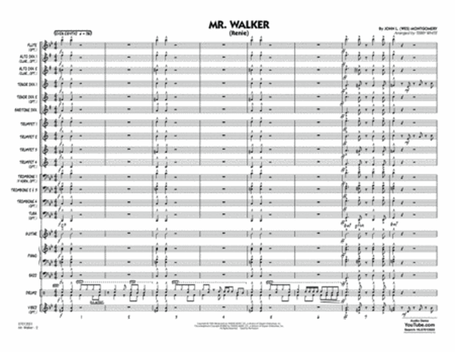 Mr. Walker (arr. Terry White) - Conductor Score (Full Score)