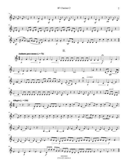 Divertimento No. 4 (ed. Patricia Cornett) - Bb Clarinet 2