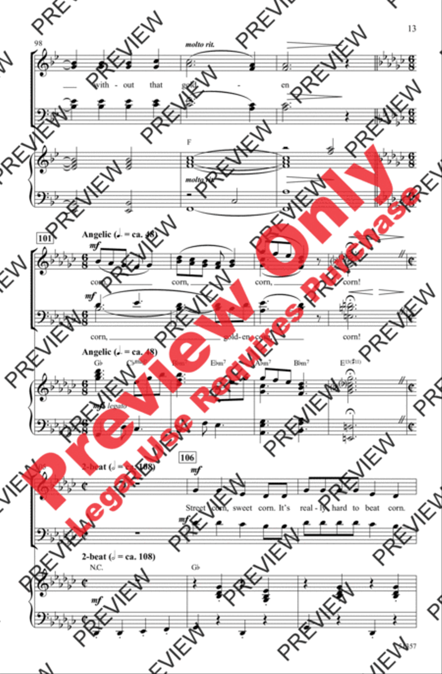Corn 4-Part scores gallery preview page 13