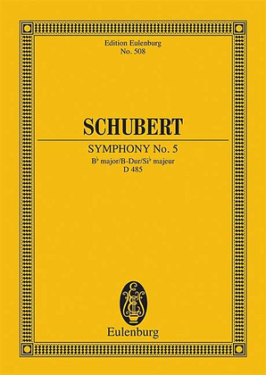 Book cover for Symphony No. 5 in B-flat Major, D 485