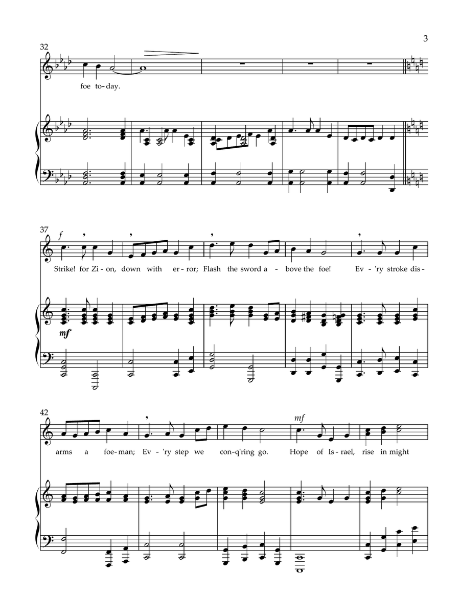 Hope of Israel - Beginner Choir, Children's Choir, Small Choir Children's Choir scores gallery preview page 3