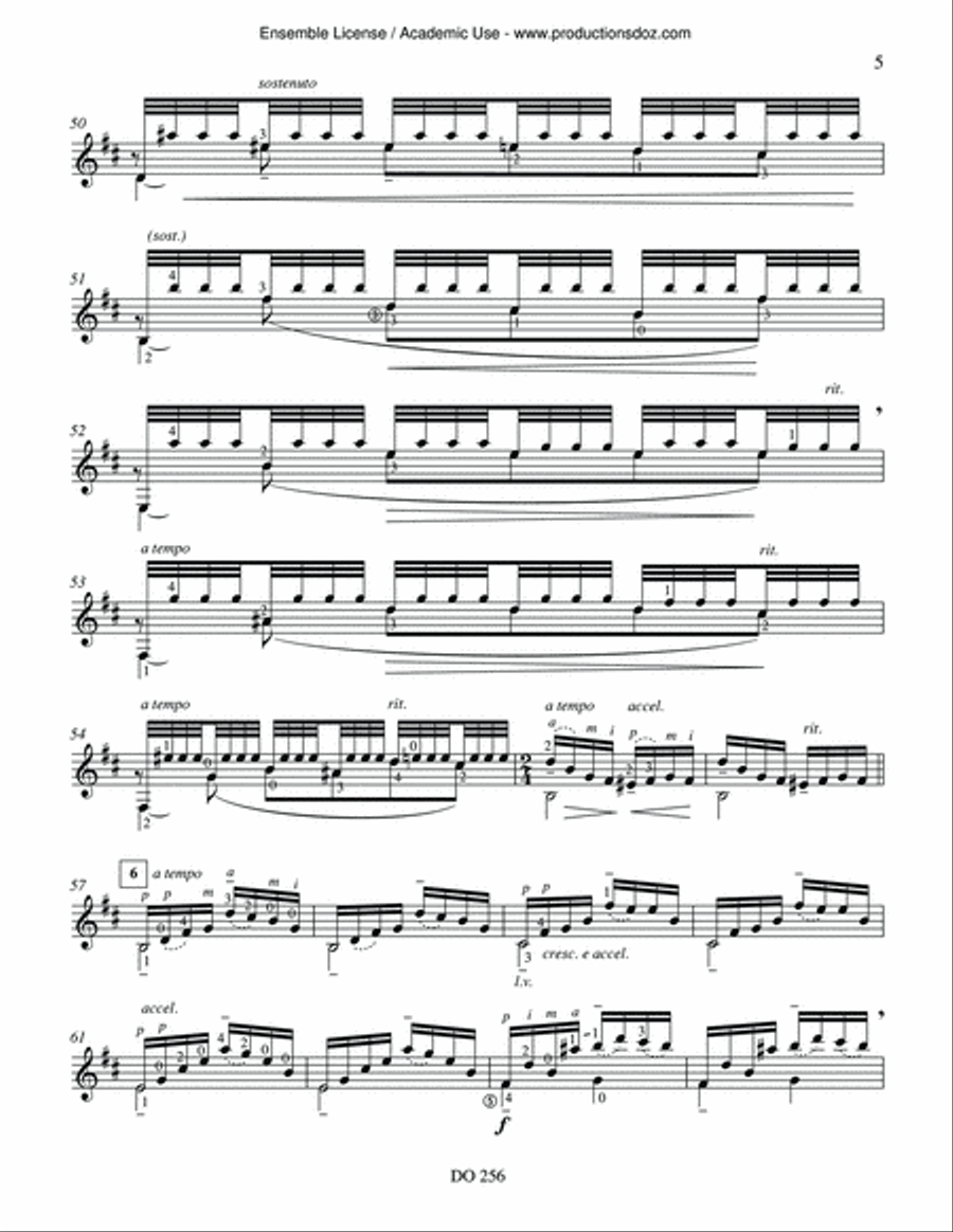 Variations sur la Folie Classical Guitar scores gallery preview page 5