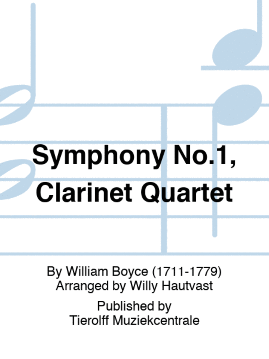 Symphony No.1, Clarinet Quartet Clarinet Quartet scores gallery preview page 1