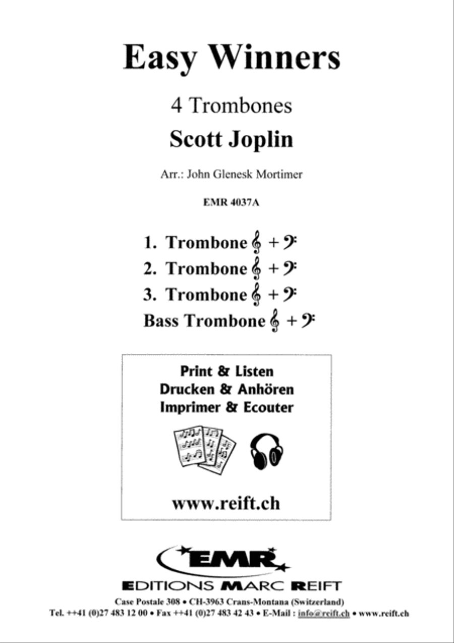 Easy Winners Trombone Quartet scores gallery preview page 5