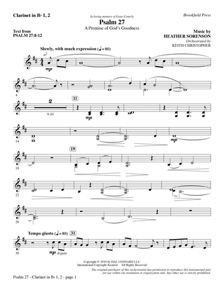 Psalm 27 - Bb Clarinet 1,2