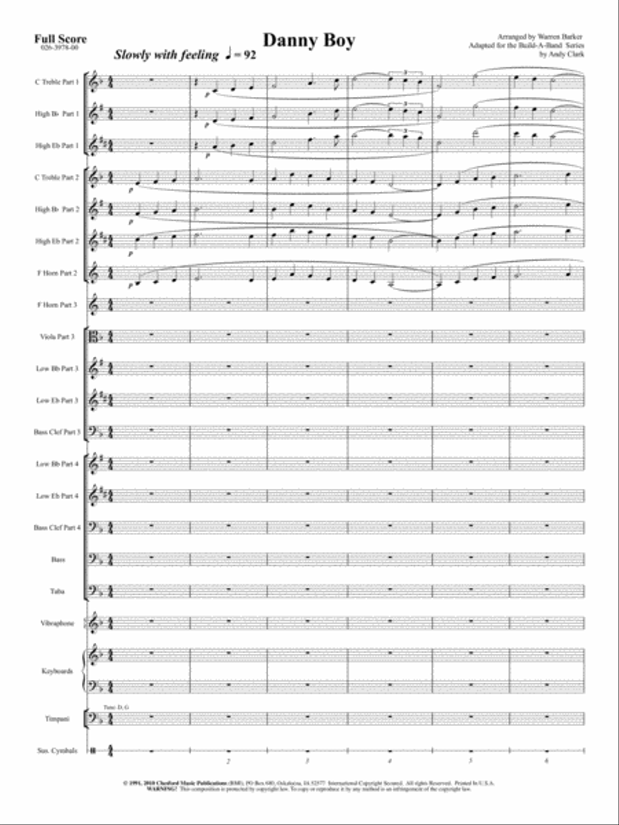 Danny Boy Danny Boy Concert Band scores gallery preview page 2
