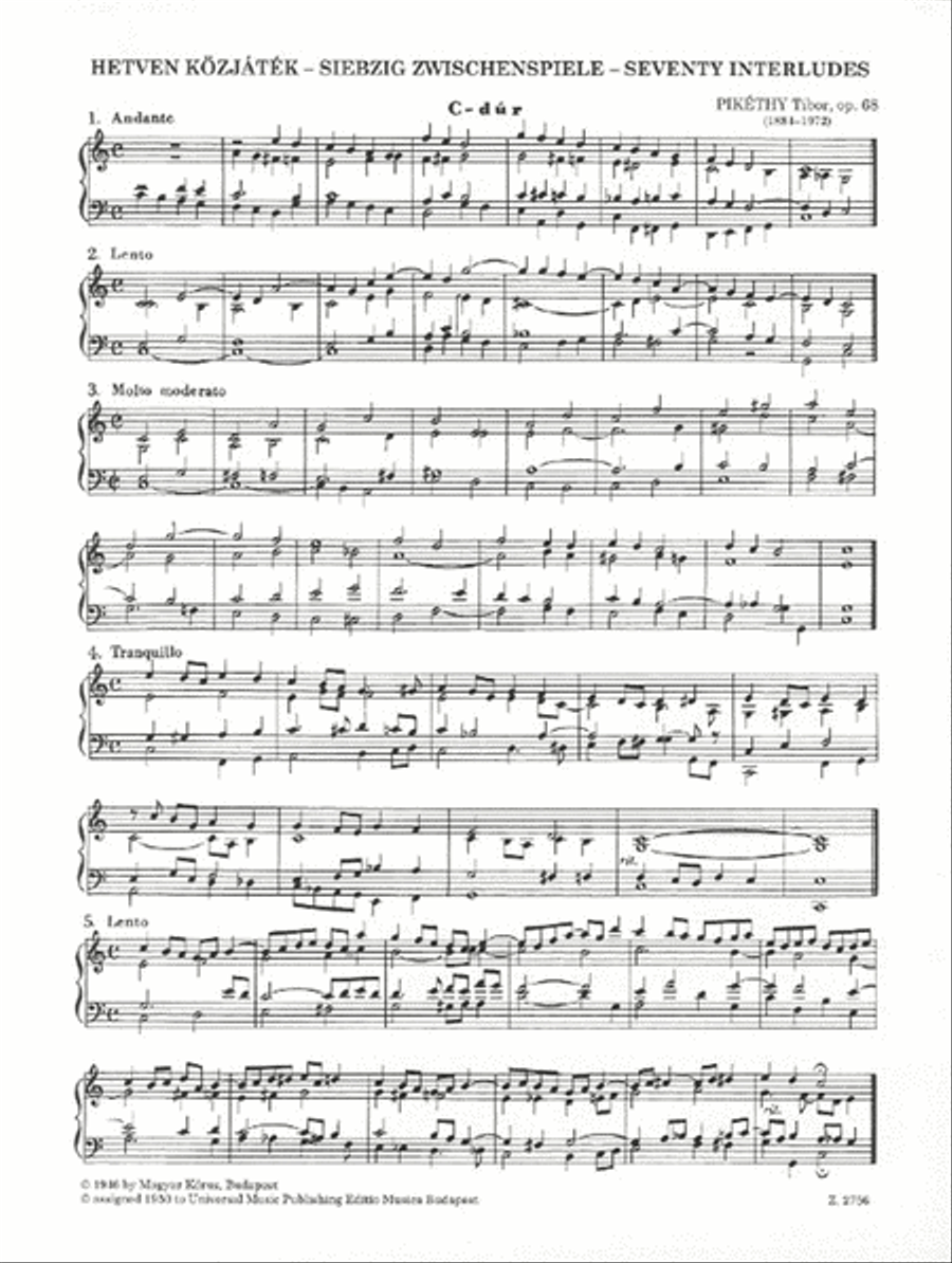 ORGELMUSIK II 70 Zwischenspiele Organ scores gallery preview page 2