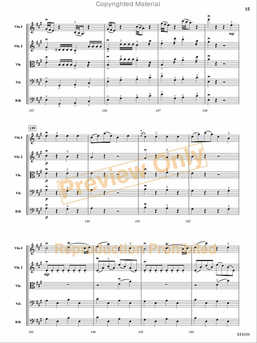 Allegro Moderato String Orchestra scores gallery preview page 16