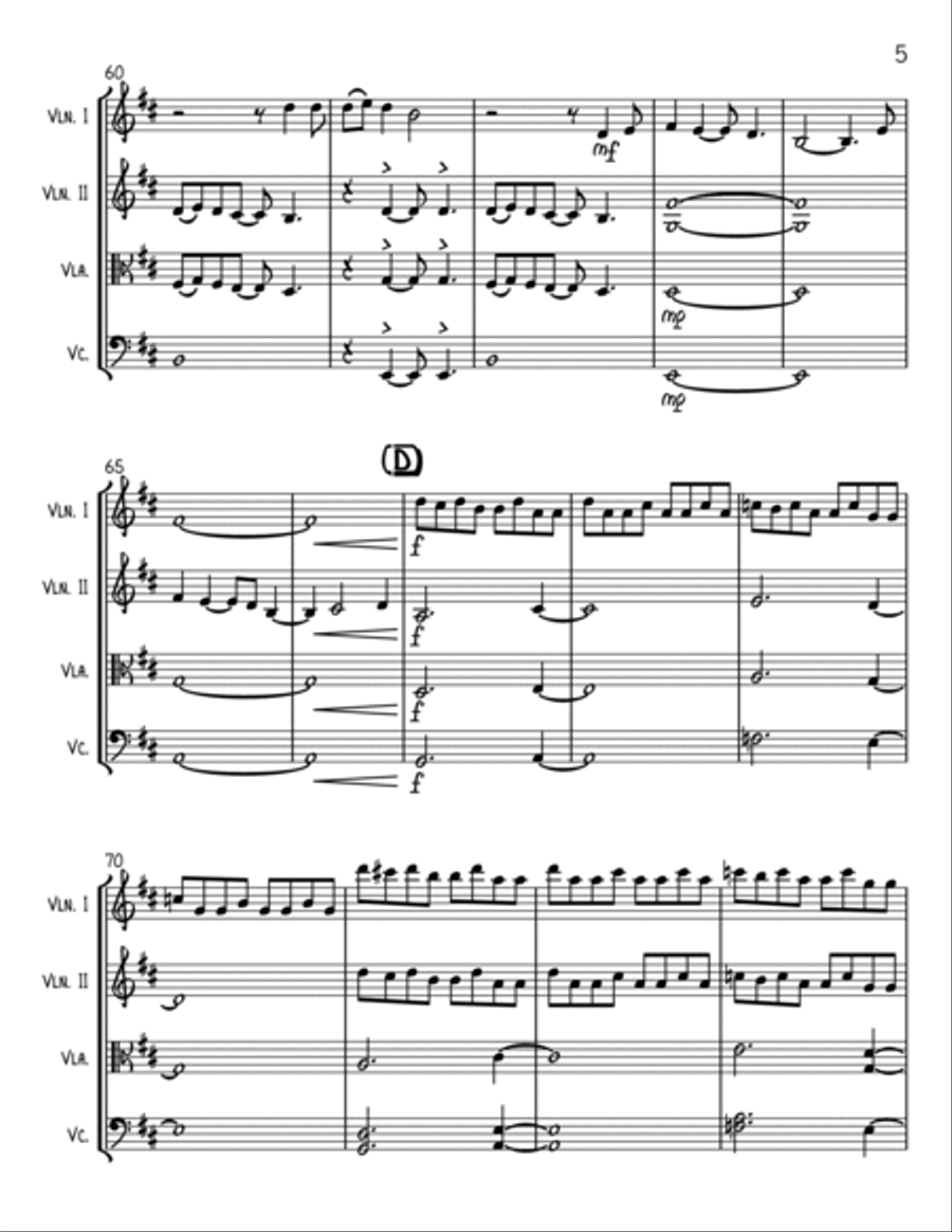 Human Nature String Quartet scores gallery preview page 5
