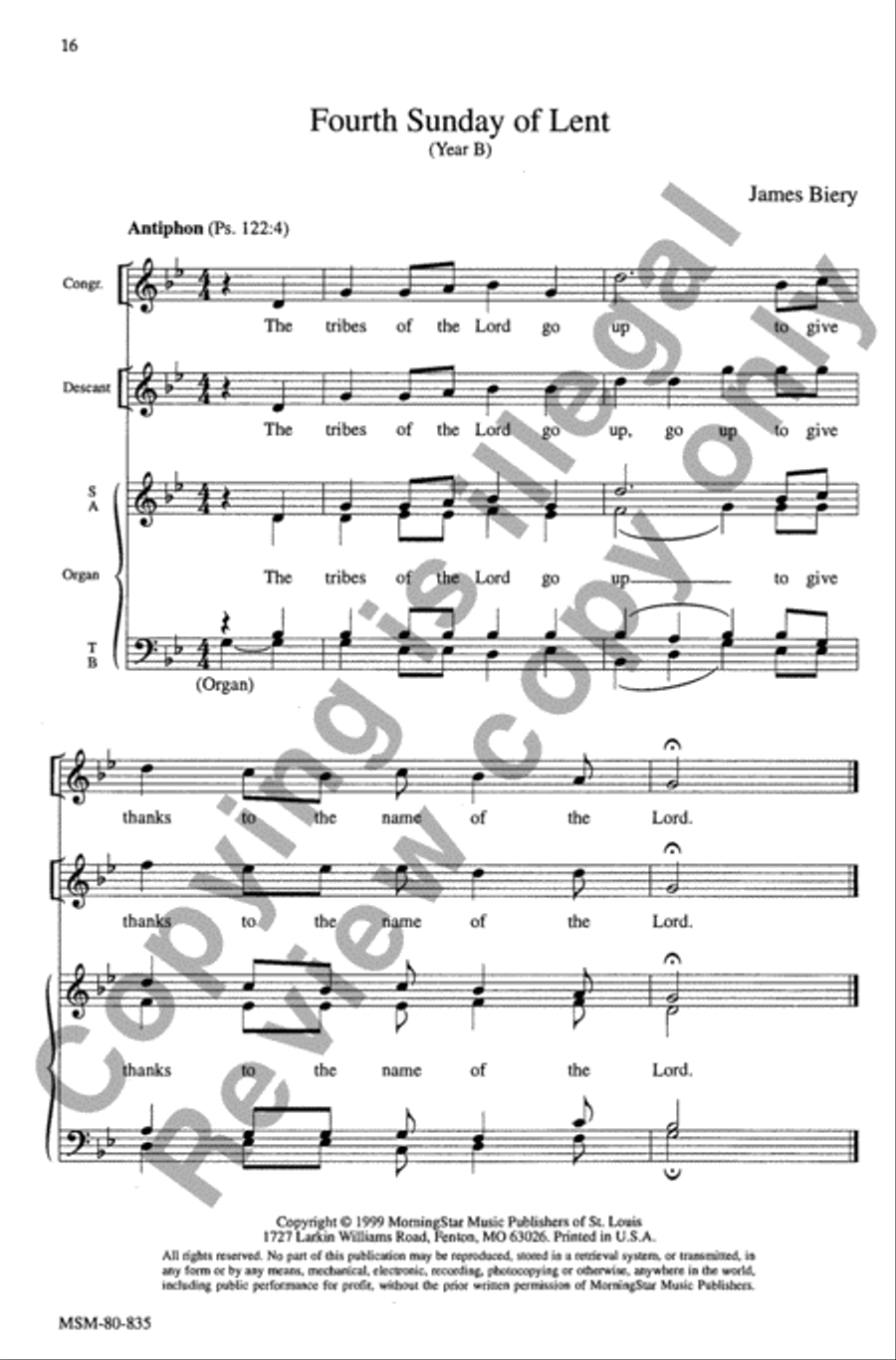 Communion Antiphons for the Lenten Season 4-Part scores gallery preview page 17