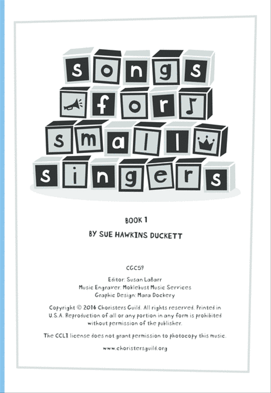 Songs for Small Singers, Book 1 Unison Choir scores gallery preview page 3